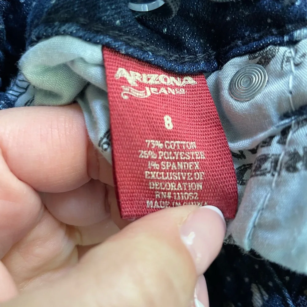 Girls Arizona jeans with white hearts
